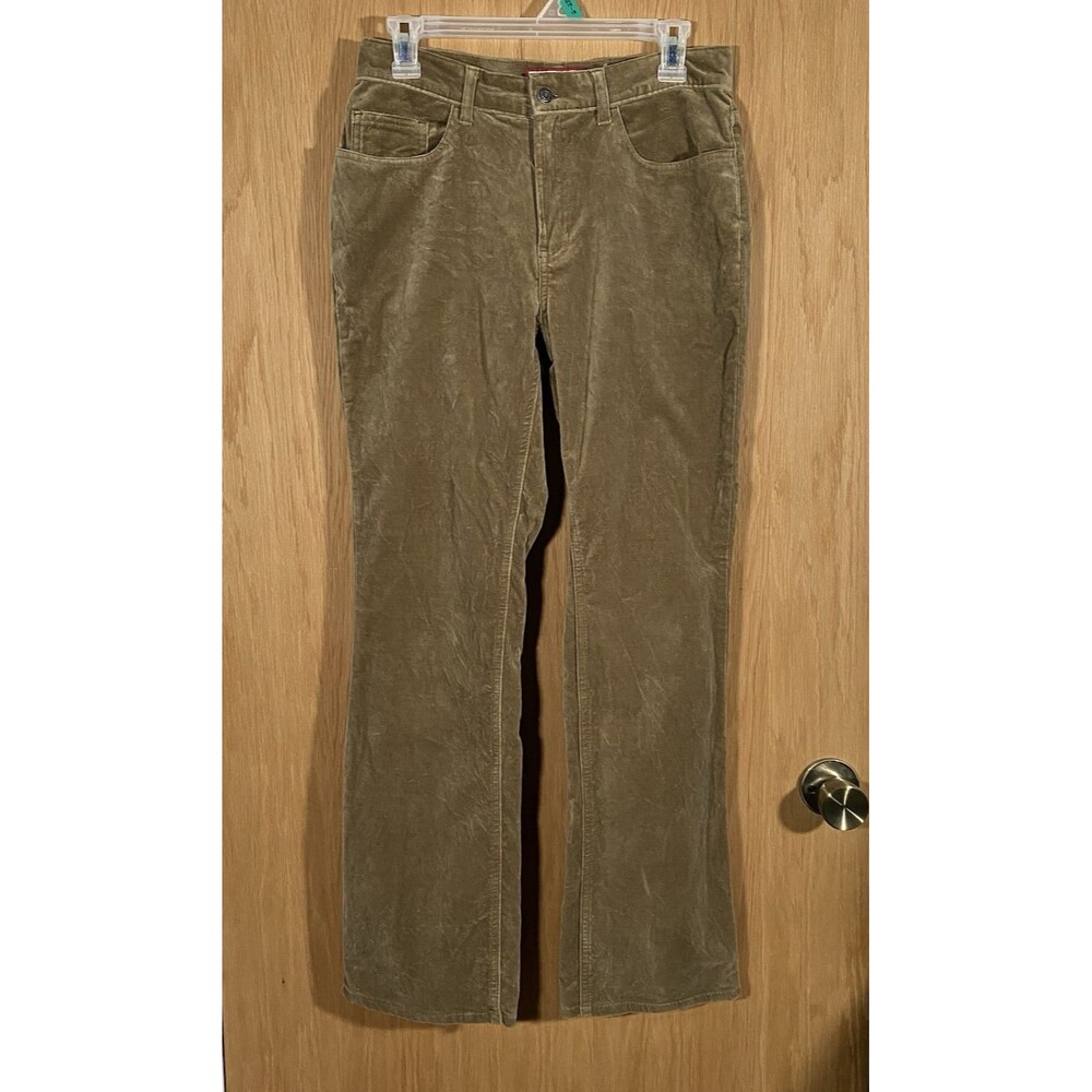 Vtg Y2K Old Navy Women's Sz 6 Brown Velvet Pants Stretch Preppy Academia